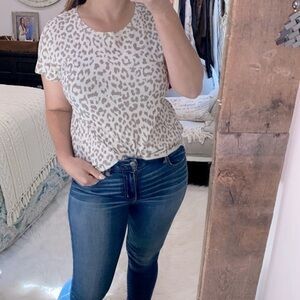 Lucky Brand leopard print top size medium